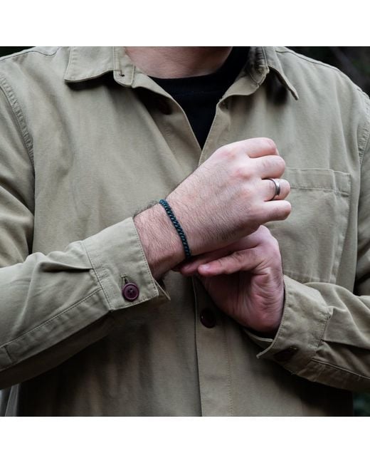 Harbour Uk Blue Aqua & Waxed Cord Bracelet – Handmade for men