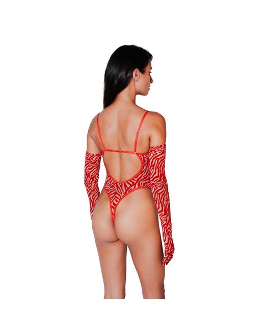 Perilla Lingerie Red Kylie Bodysuit