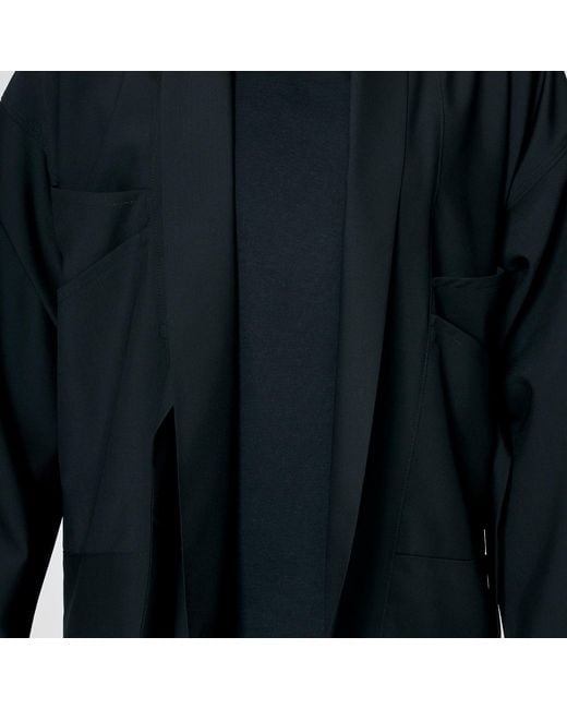 MOE Black Charcoal Wool Vest Jacket