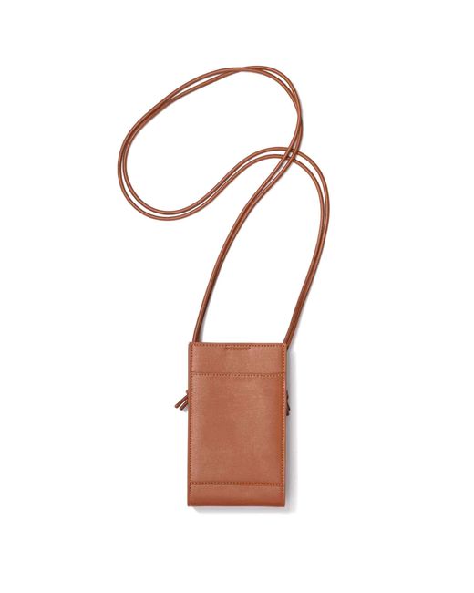 Naoa Brown Phone & Essentials Crossbody Bag Cognac