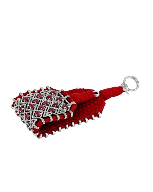Artisan Red Ruby & Diamond Statement Bracelet