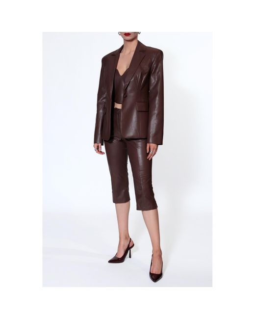 AGGI by HALEWSKI Brown Capri Dakota Chocolate Below Knee Length Pants