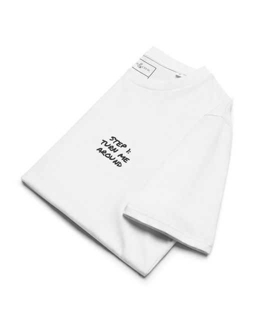 Anchor and Crew White Actually Nevermind Annotations Organic Cotton T-Shirt