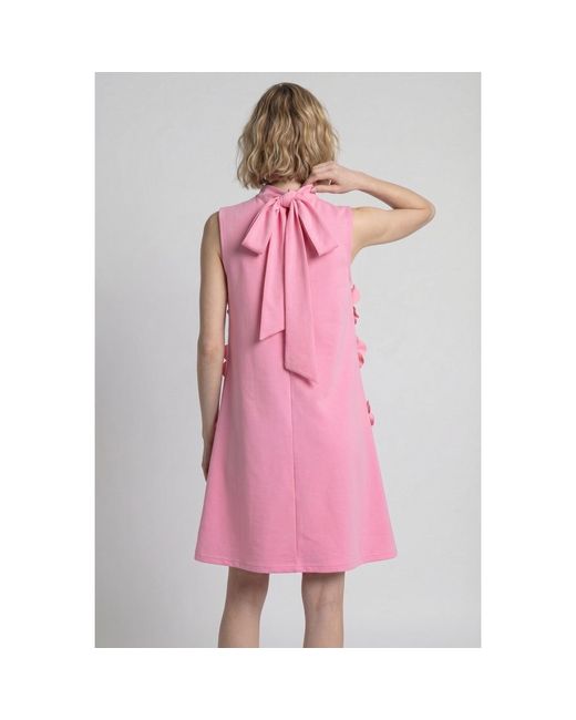 Modenaire Pink Floral Appliqué Mini Dress