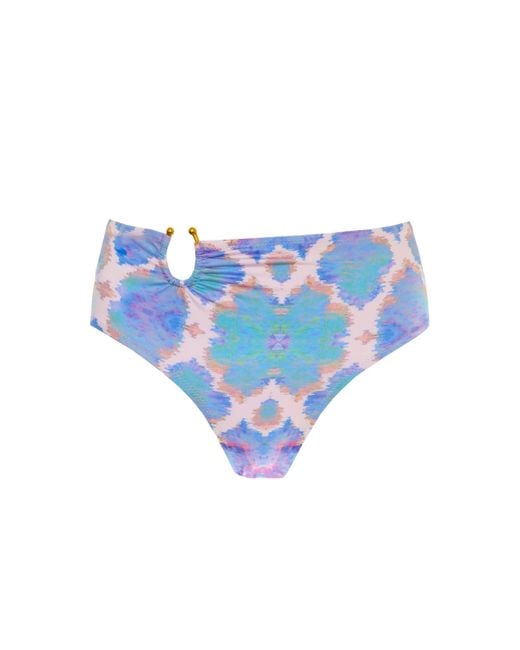 Sophia Alexia Blue Orchid Paradise Bora Bora High Waist Bikini Bottom