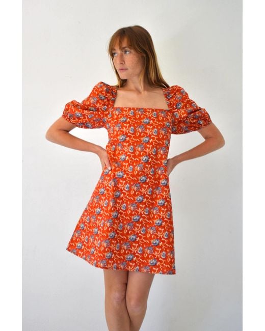 Mind Traveler Orange Bruna Lily Dress