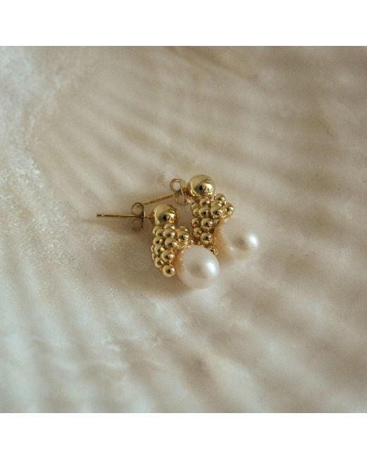 Martina Rozenberg Smira Jewelry Metallic Pearl Cascade Earrings