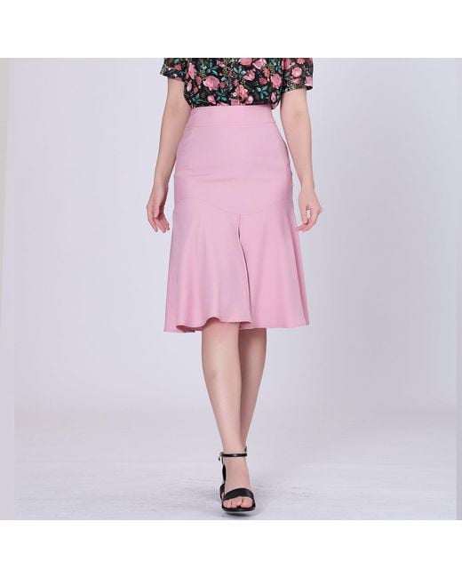 Smart and Joy Pink Wide Ruffle Skirt