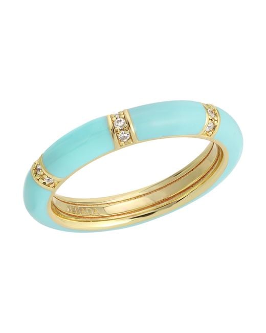 Leeada Jewelry Blue Lamill Enamel Stacking Ring