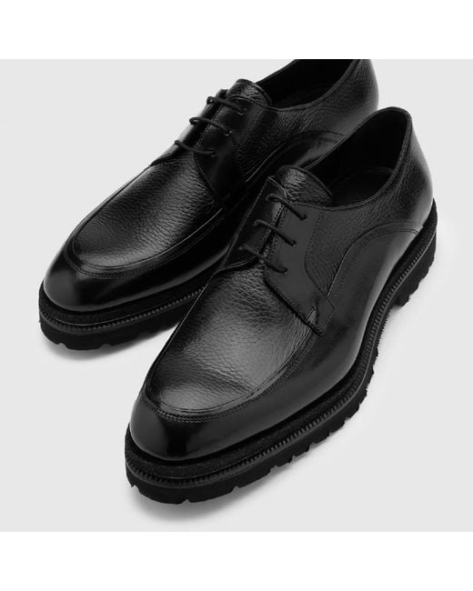 Ilvi Black Jadira Buffalo- Deer Leather Daily Shoe for men