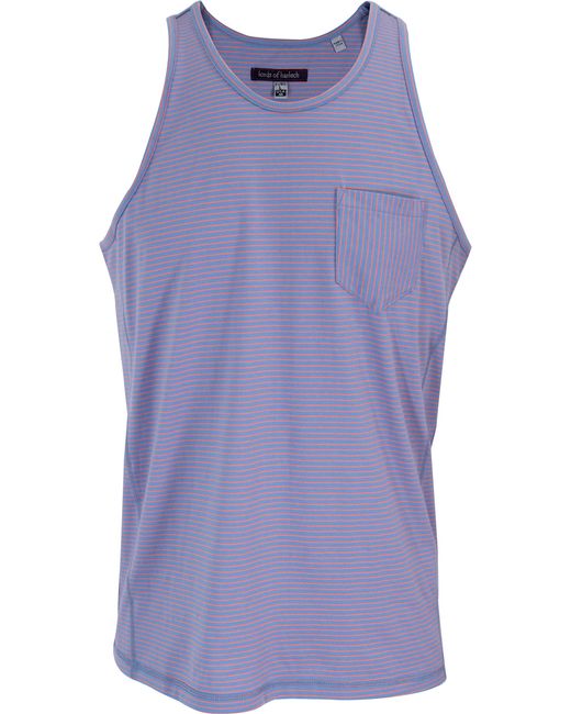 Lords of Harlech Purple Tristan Blue Stripe Pocket Tank for men