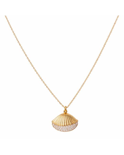 Ecce | Artisan Diamonds Metallic Solid 14Ct Seashell Diamond Necklace