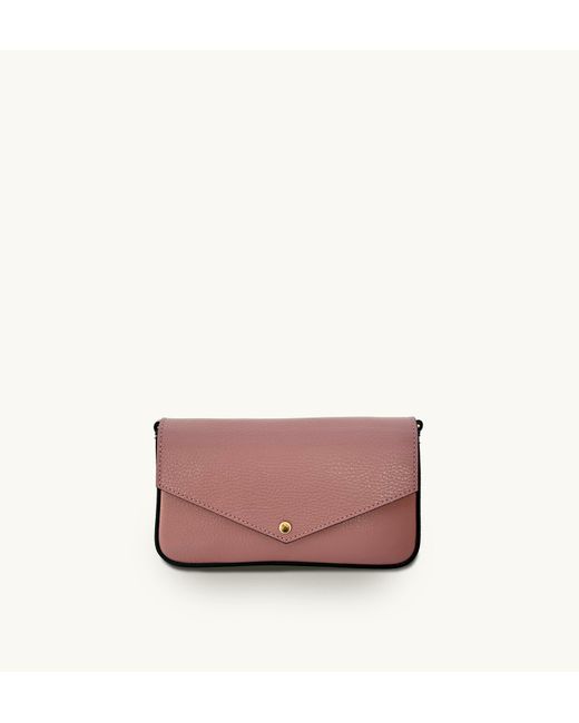 Apatchy London Purple The Munro Antique Rose Leather Shoulder Bag