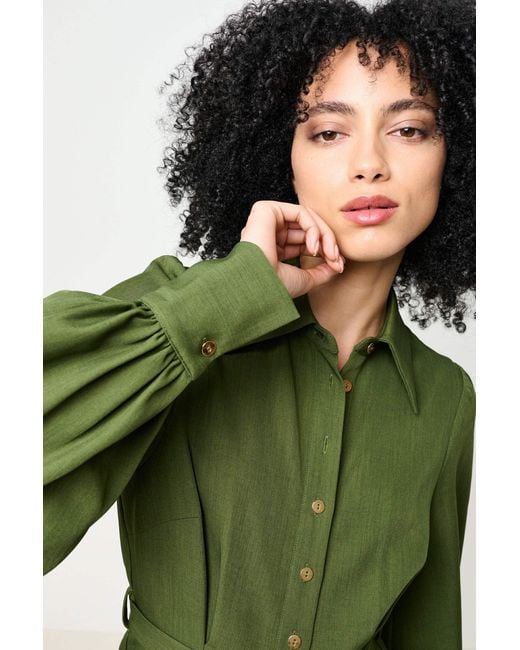 Louche Green Yves Long Sleeve Jumpsuit