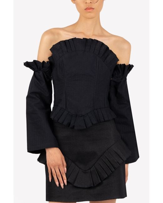 GUILLAUME ALEXANDRE Blue Charlotte Corset