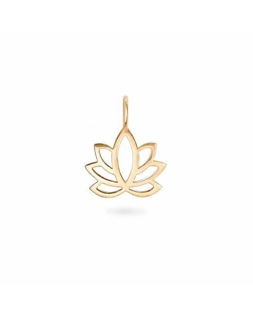Zohreh Metallic Lotus Flower Pendant 9K