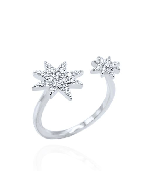 Luna Charles White Astrid Double Star Ring