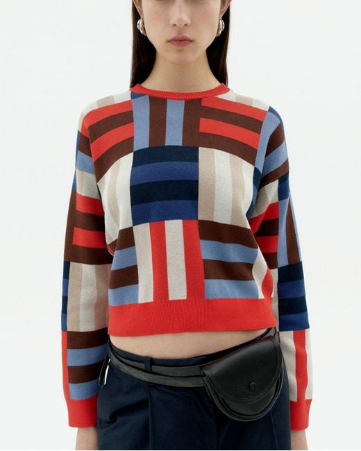Thinking Mu Red Philis Knitted Sweater