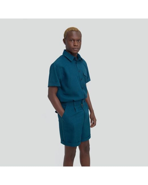 Maui X Lolita Blue Dade Deep Tailored Short Set for men