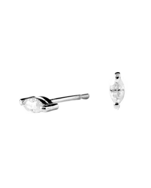Lee Renee Metallic Moissanite Marquise Earrings