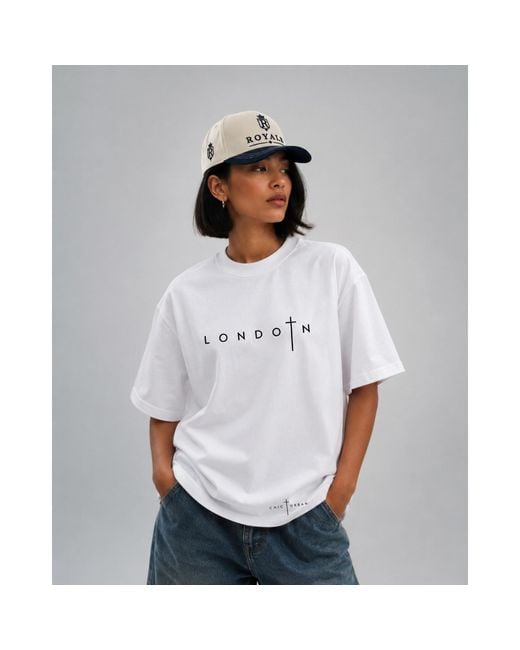 Chic Urban White London Grace Oversized T-Shirt