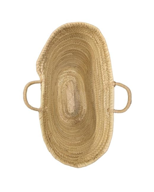Berber Leather Metallic Neutrals The Safi Large Straw & Rattan Beach Tote
