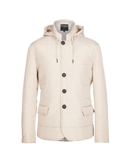 SEREN LONDON Natural Neutrals Puffer Suit Jacket for men