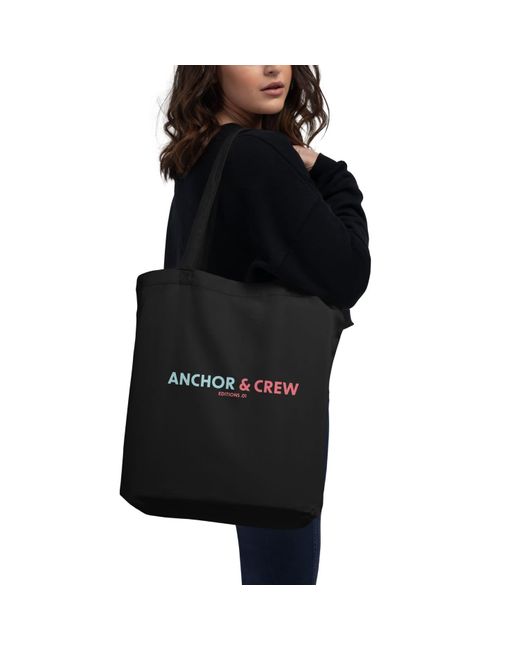 Anchor and Crew Black One Moon Safari Editions Recycled Cotton Tote Bag for men
