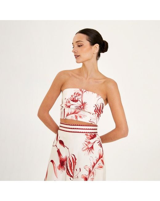Aguaclara Red Rouge Bustier Top