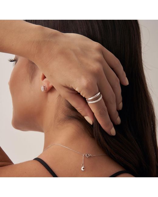 Shabella Nyc Yellow Thin Pave Dual Ring