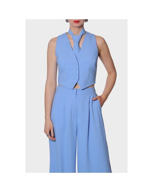AGGI by HALEWSKI Blue Sylvia Suit Vest
