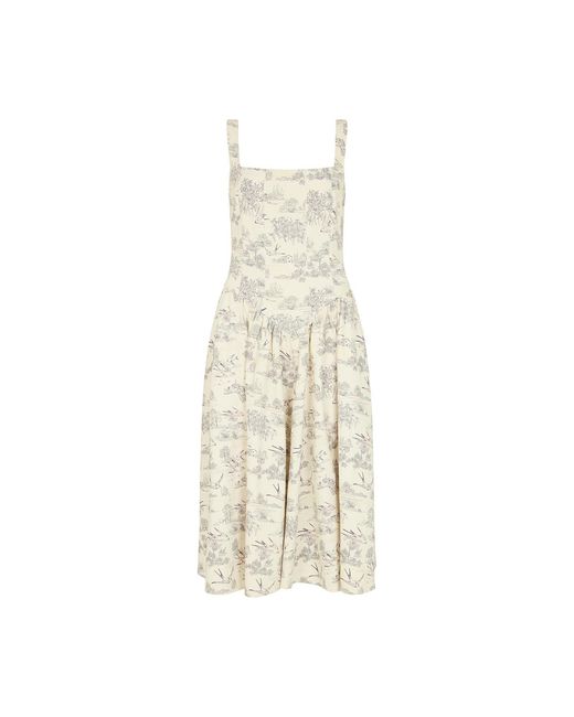 Lily and Lionel Natural Neutrals Hayley Corset Inspired Josephine Print Midi Dress