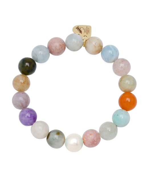 Soul Journey Jewelry Blue Attract Good Luck Agate Pearl Bracelet