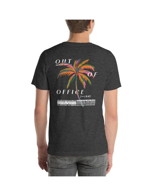 Anchor and Crew Black Heather Out Of Office Passenger Organic Cotton T-Shirt for men