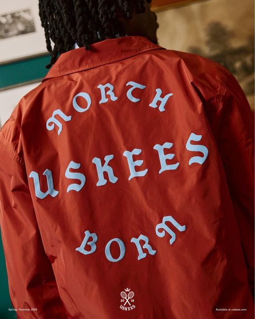 Uskees Red Coach Jacket for men
