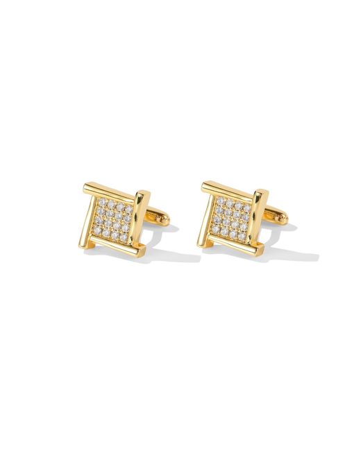 Classicharms Metallic Atlas Square Gem Cufflinks for men