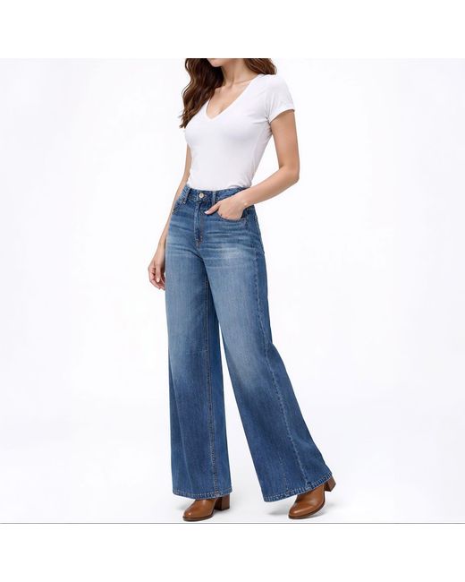 NOEND Blue Kallie Relaxed Curve Jean