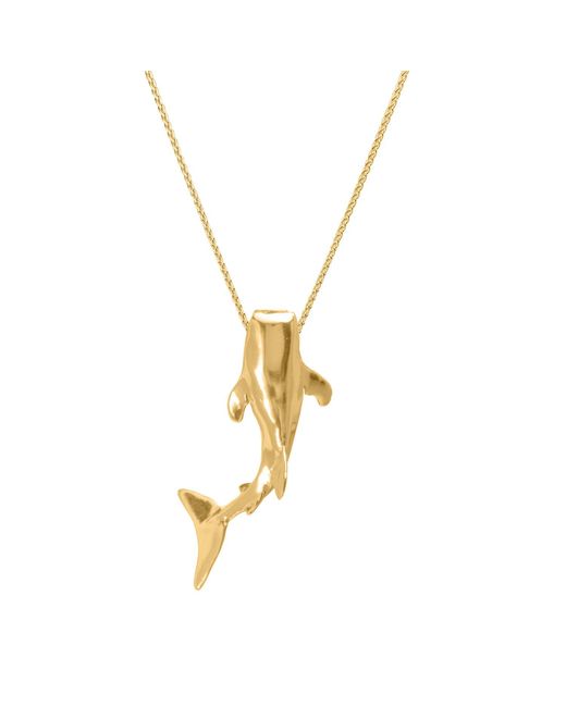 Wild & Fine Metallic Gold Whale Shark Pendant