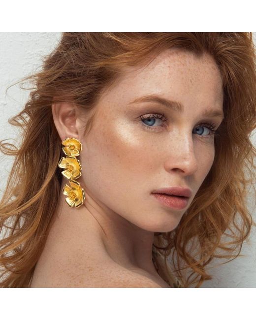 Lavani Jewels Metallic Golden Sevilla Earrings