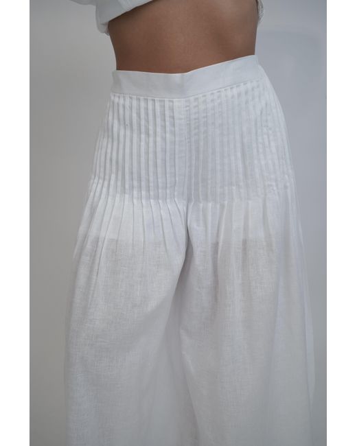 Muda Clothing Fz Llc Gray Margot Linen Trouser
