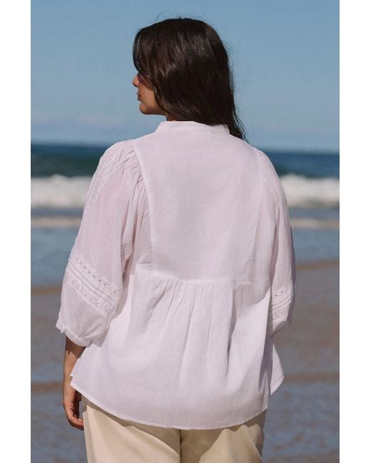 Adrift Clothing White Cairo Boho Blouse