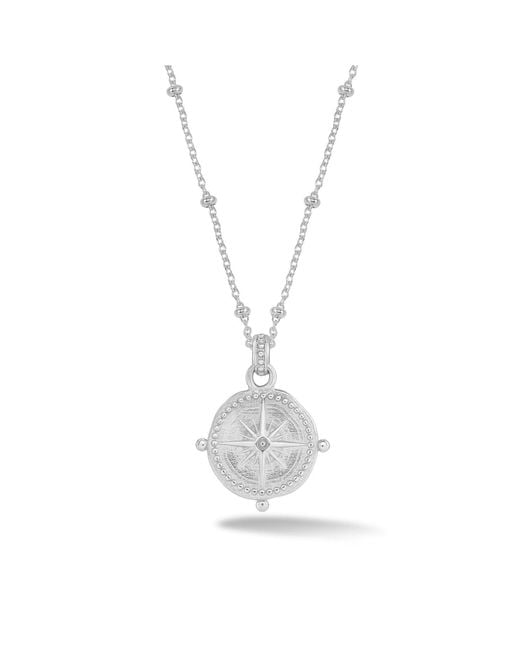 Dower & Hall White Small True North Talisman Pendant