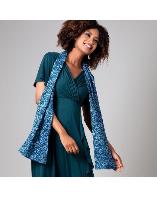 Alie Street London Blue Azra Woven Scarf