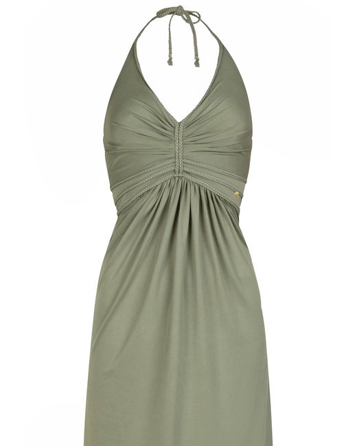 Chic by Lirette Green Korte Halter Jurk Natural
