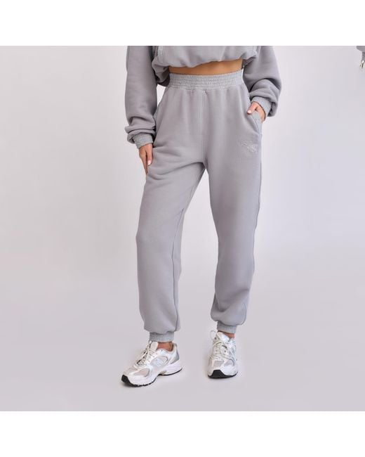 Mandragora Gray Cotton Sweatpants With Jacquard Detailing