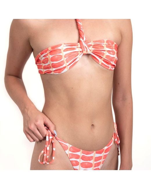 Live Kolibri Red Adjustable Twist-Tie Bikini Set