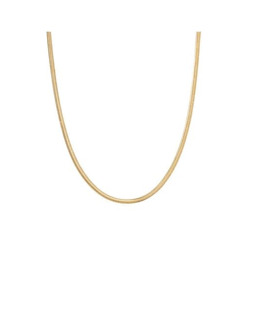 Vanhi Metallic Estelle Herringbone Chain Necklace
