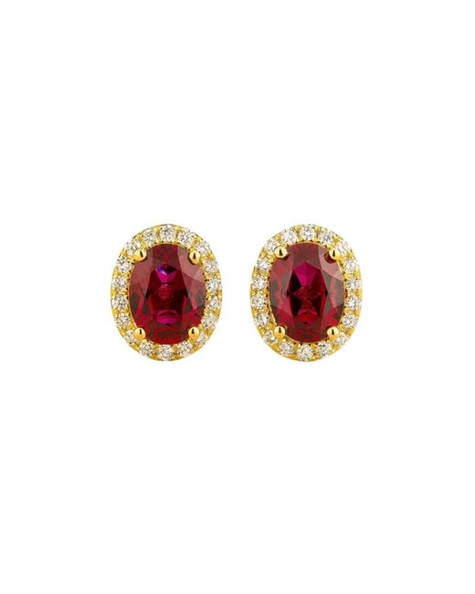 Juvetti Red Mina Earrings Set