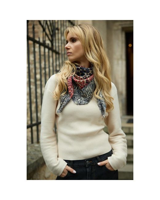 Saachi Brown Mixed Animal Print Bandana