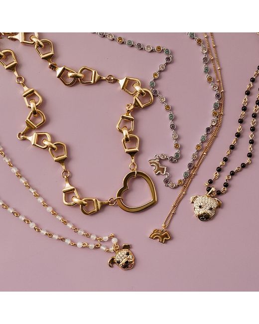 Cloud Haven Metallic Soft Hearted Pit Bull Cz Necklace